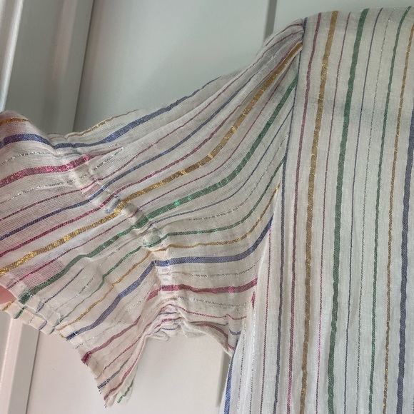 Apiece Apart Striped Metallic Maxi Dress Size 4 - Picture 6 of 14